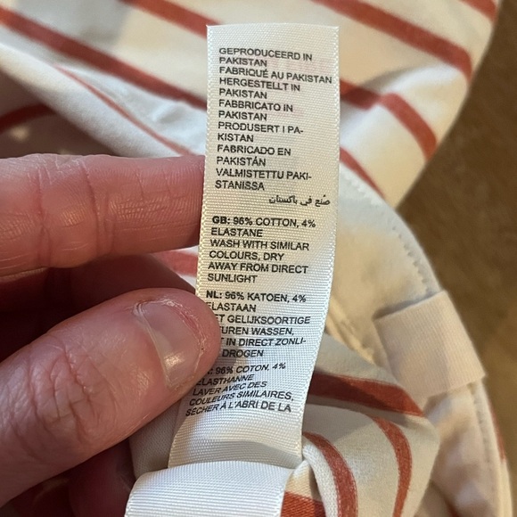 Fat Face Women's Long Sleeve Organic Cotton Crewneck Shirt Sz 2 NWT Striped Red - Picture 11 of 11